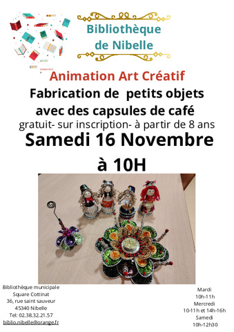 Bibliothèque samedi 16 novembre